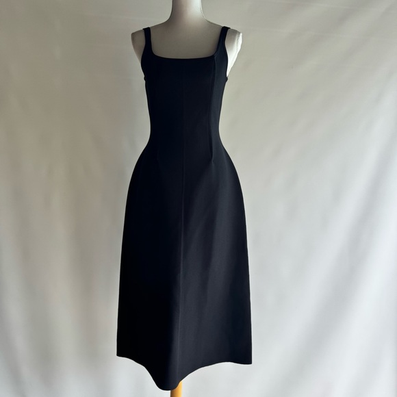 COS Slim Fit Midi Length Corset Dress - sz S